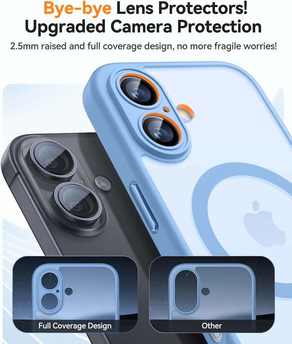 Magnetic Luxury Matte Translucent Case For iPhone 16 15 14 13 Pro Max